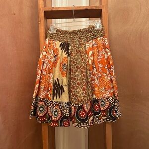 Floral Patchwork Skirt - Multicolor